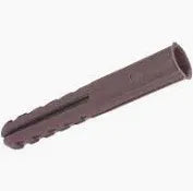 36mm Plastic Wall Plugs - Brown  - 100 pack