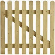 90cm x 90cm Round Top Palisade Gate – Pressure Treated